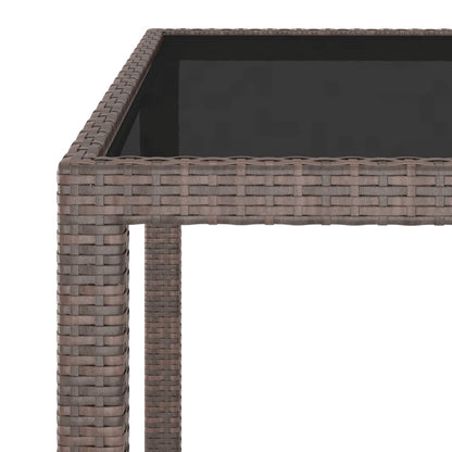 Tavolo da Giardino Marrone 90x90x75 cm in Polyrattan