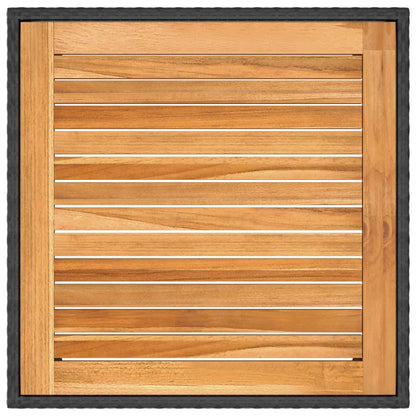 Tavolo da Giardino Nero 90x90x75 cm in Polyrattan