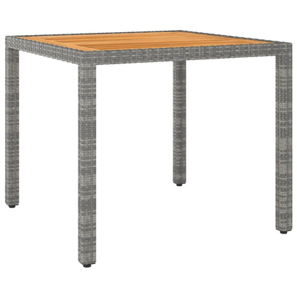 Tavolo da Giardino Grigio 90x90x75 cm in Polyrattan