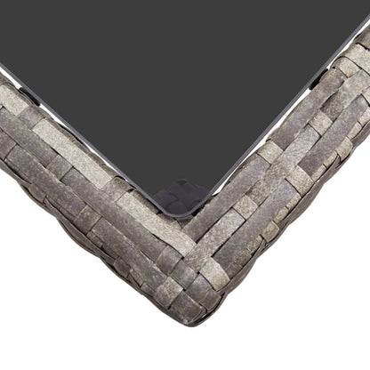 Tavolo da Giardino Grigio 190x90x75 cm in Polyrattan