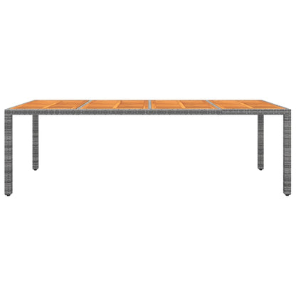 Tavolo Giardino Grigio 250x100x75cm Polyrattan Massello Acacia
