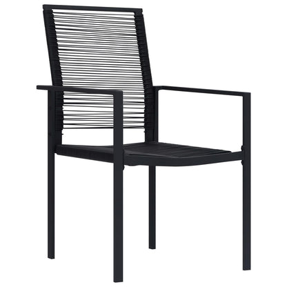 Sedie da Giardino 2 pz in Rattan PVC Nero