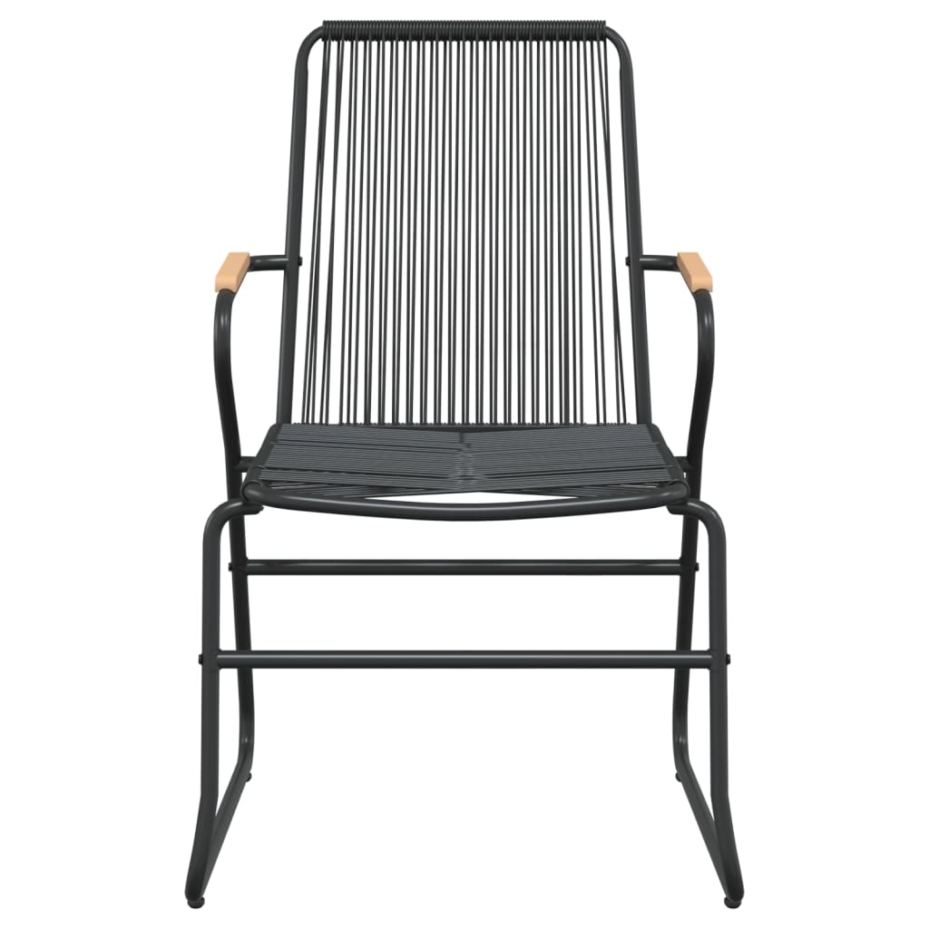Sedie da Giardino 2pz Nere 58x59x85,5 cm Rattan PVC