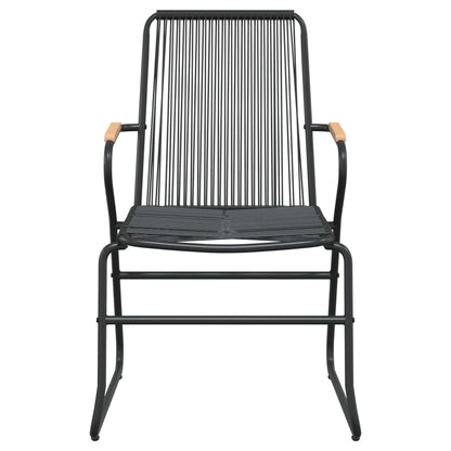 Sedie da Giardino 4pz Nere 58x59x85,5 cm Rattan PVC