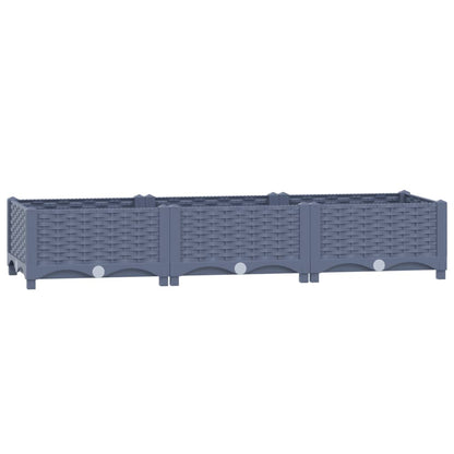 Fioriera Rialzata 120x40x23 cm in Polipropilene