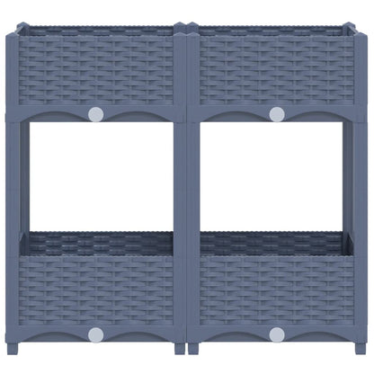 Fioriera Rialzata 80x40x71 cm in Polipropilene