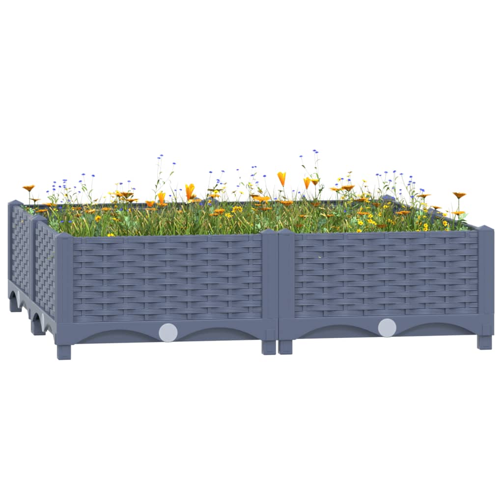 Fioriera Rialzata 80x80x23 cm in Polipropilene