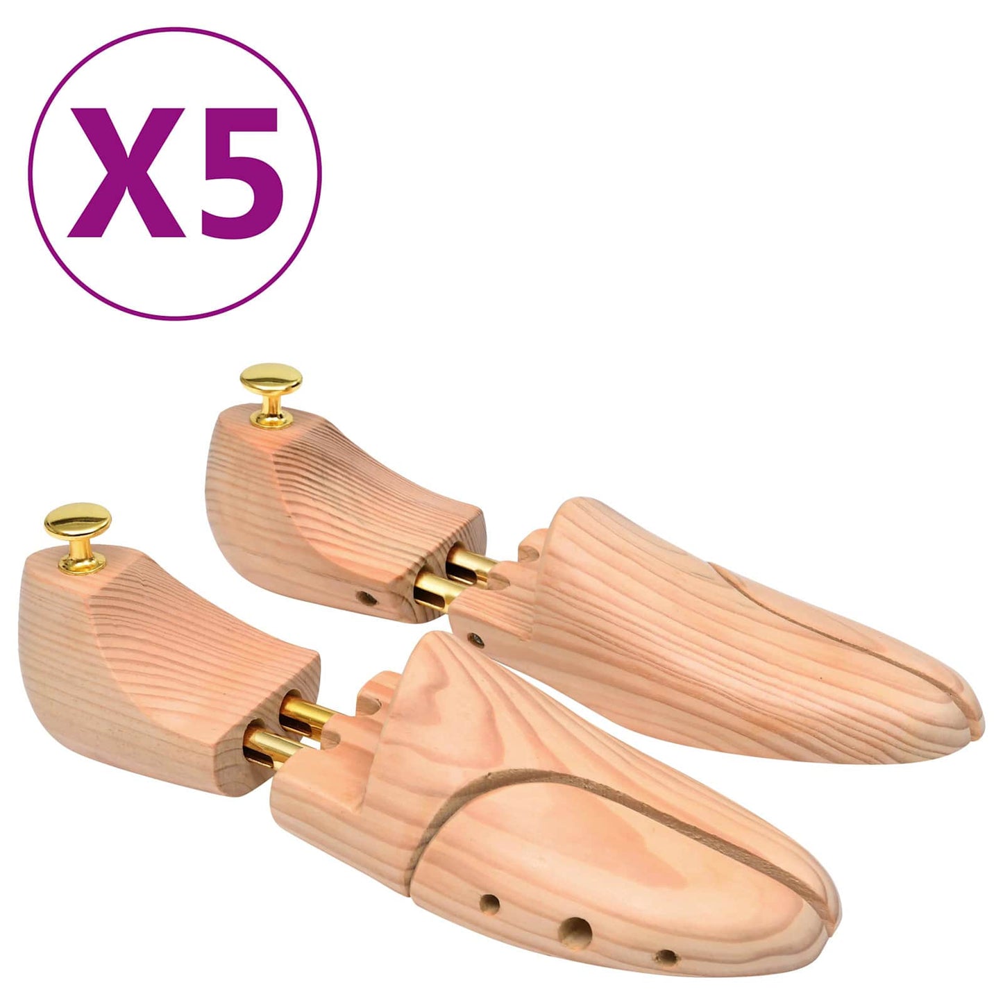 Alberi per scarpe 5 pcs Marrone 30.5 x 10 x 8 cm