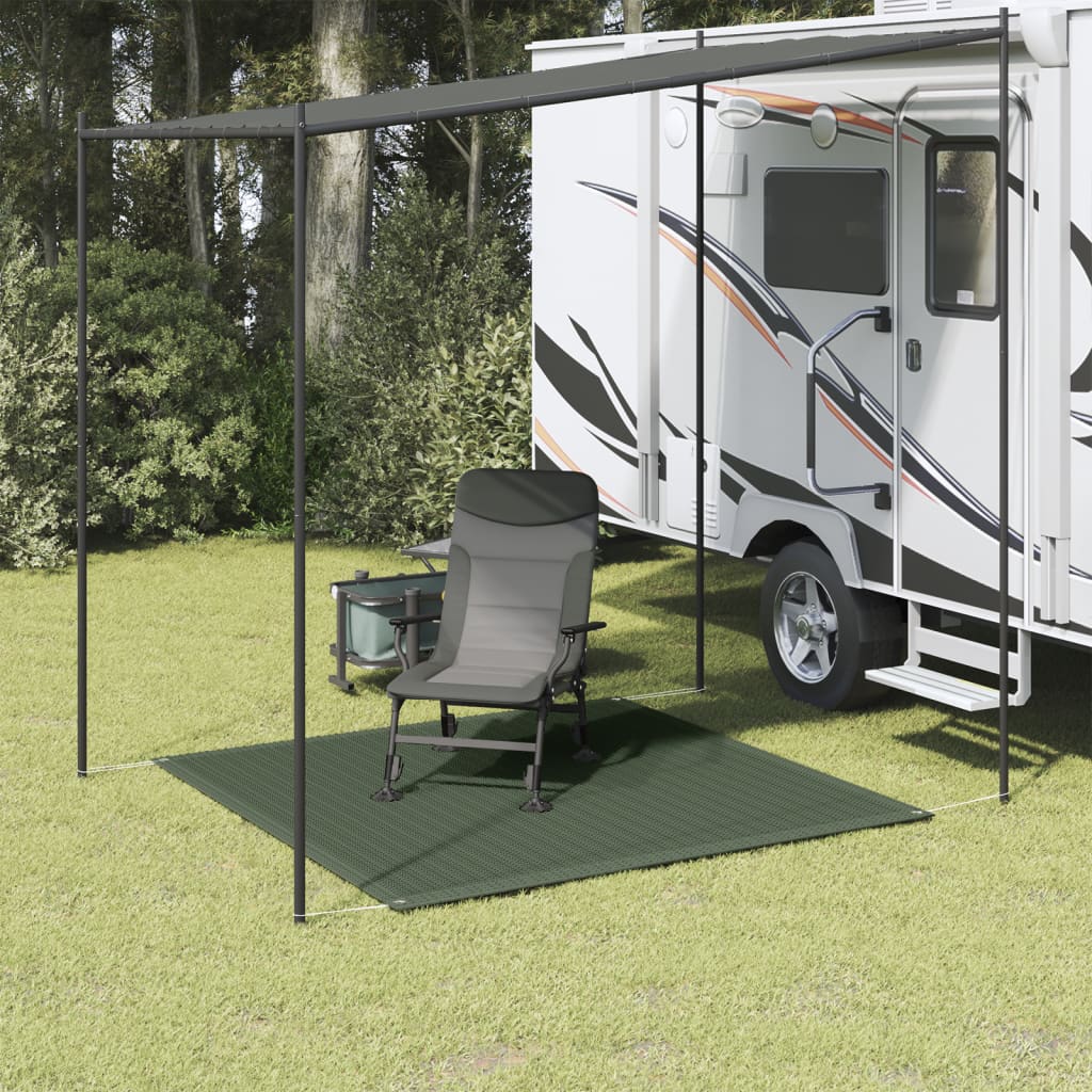 Tappeto da Tenda 250x250 cm Verde Scuro