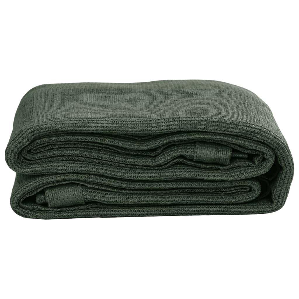 Tappeto da Tenda 250x550 cm Verde Scuro in HDPE