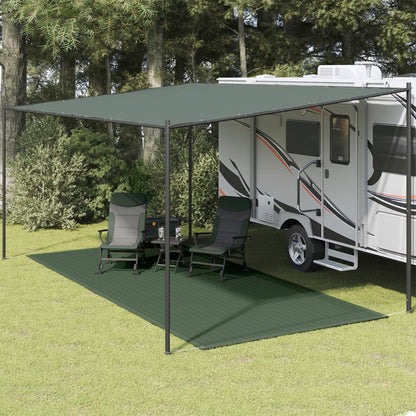 Tappeto da Tenda 250x550 cm Verde Scuro in HDPE