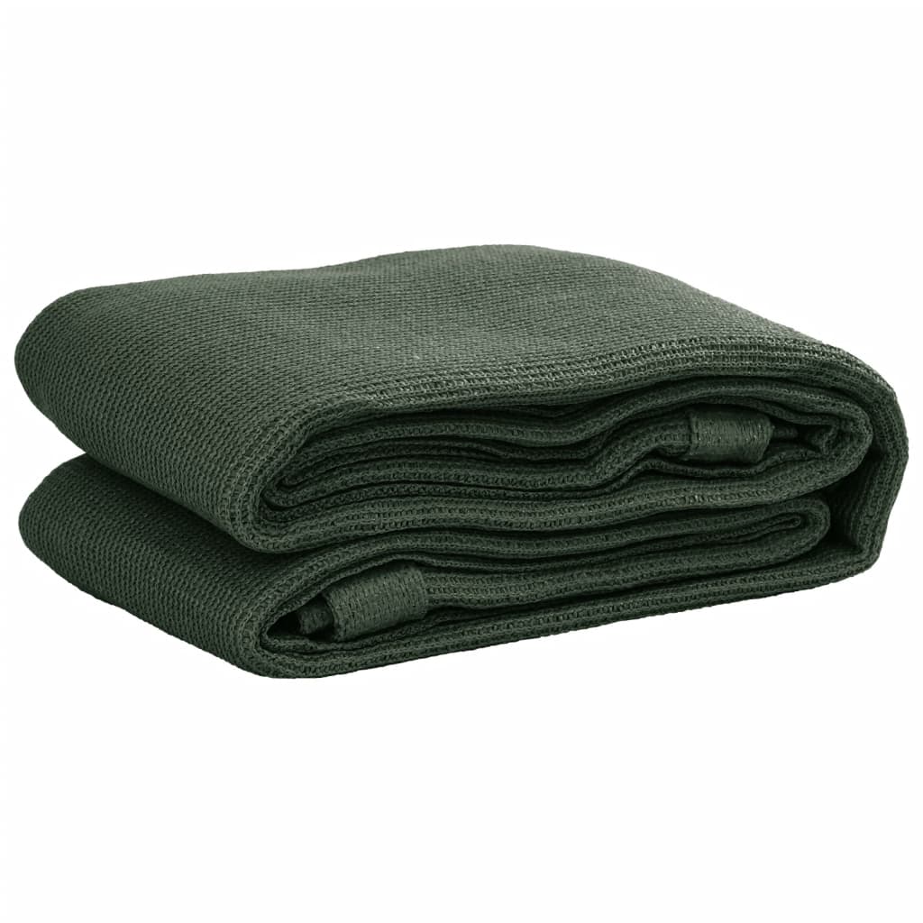 Tappeto da Tenda 400x400 cm Verde Scuro in HDPE