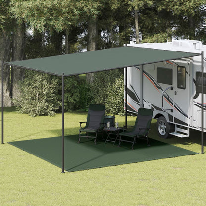 Tappeto da Tenda 400x400 cm Verde Scuro in HDPE