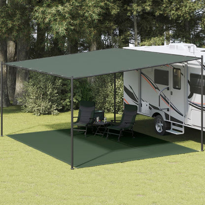 Tappeto da Tenda 400x500 cm Verde Scuro in HDPE