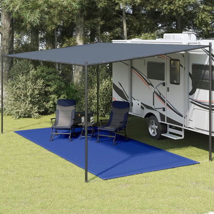 Tappeto da Tenda 250x600 cm Blu in HDPE