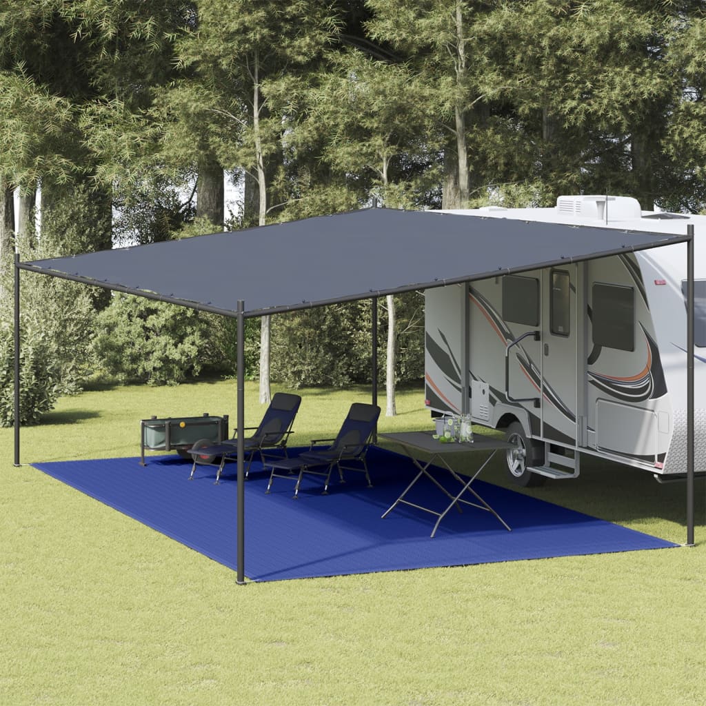 Tappeto da Tenda 400x800 cm Blu in HDPE