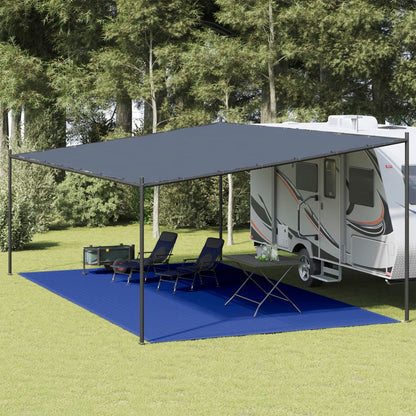 Tappeto da Tenda 400x800 cm Blu in HDPE