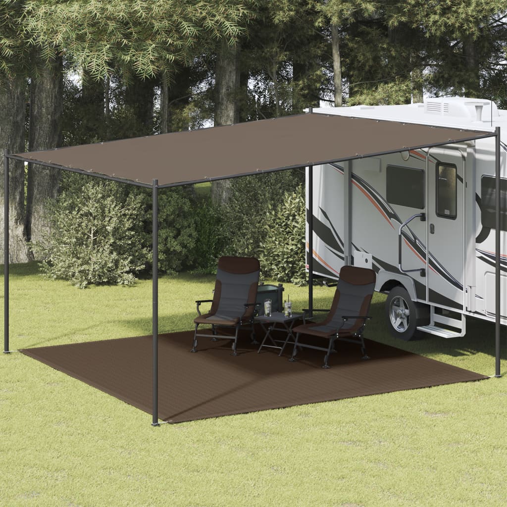 Tappeto da Tenda 400x400 cm Marrone