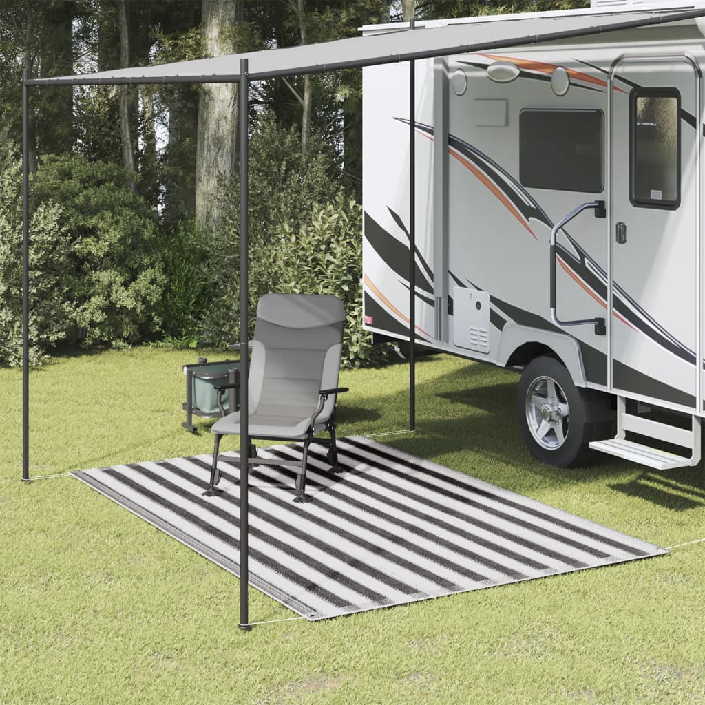 Tappeto da Tenda 200x300 cm Antracite e Bianco