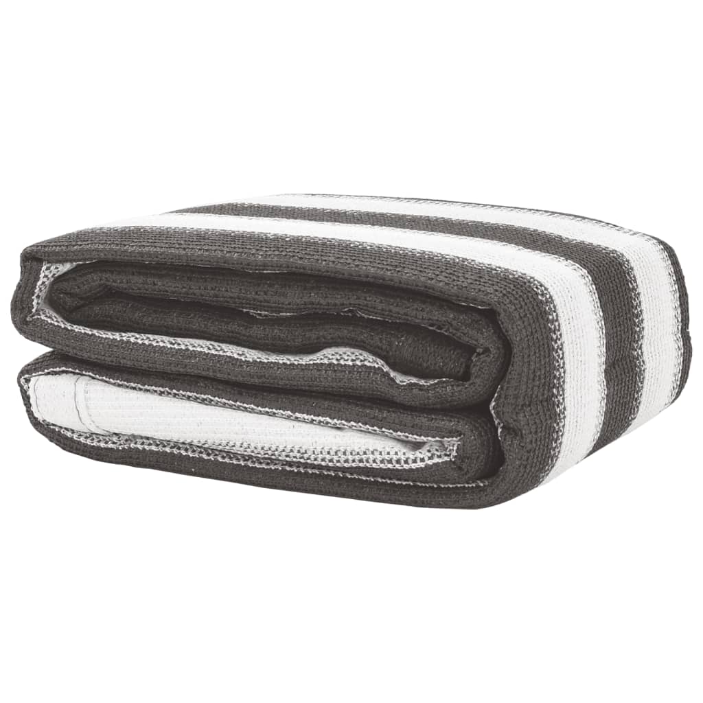 Tappeto da Tenda 200x400 cm Antracite e Bianco