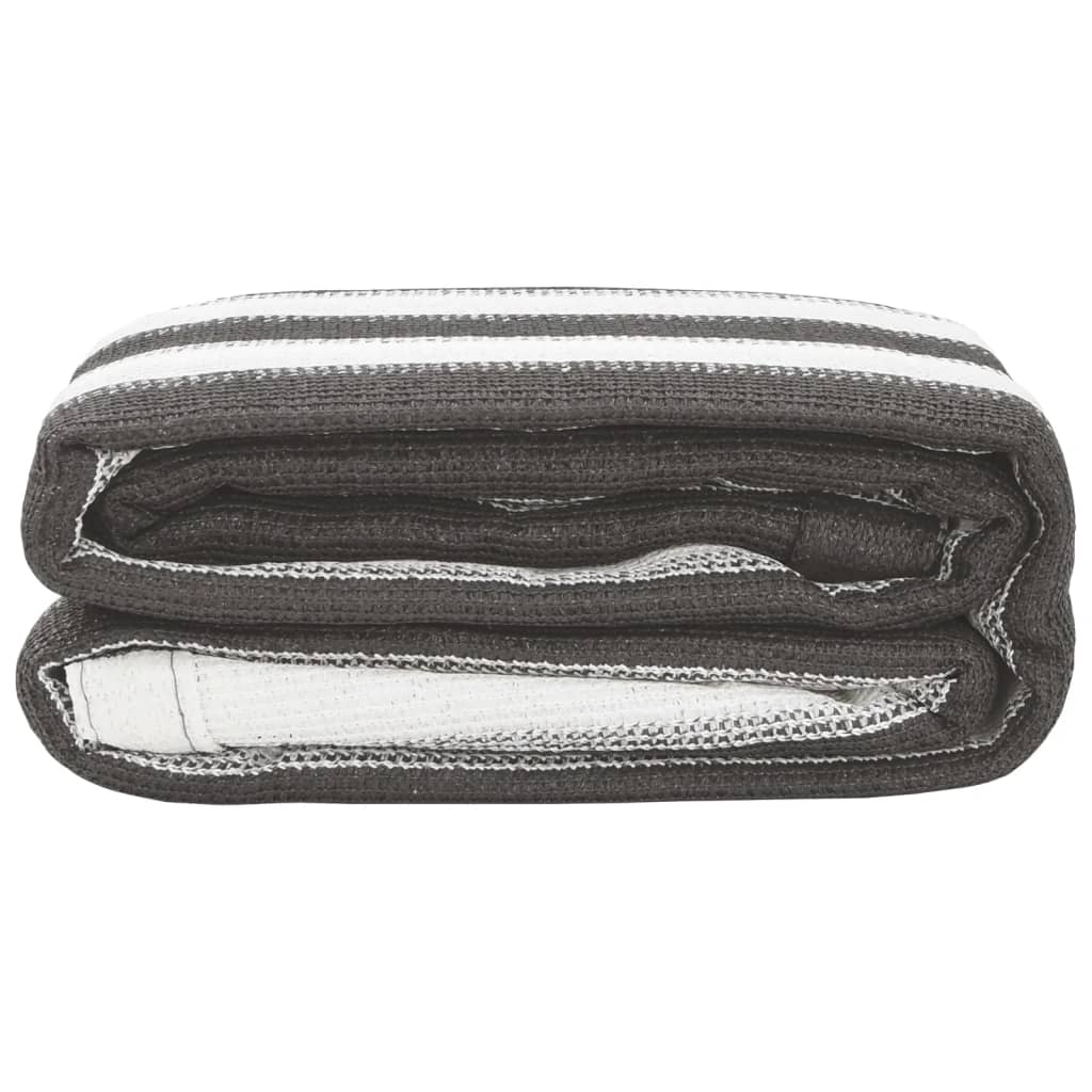 Tappeto da Tenda 200x400 cm Antracite e Bianco