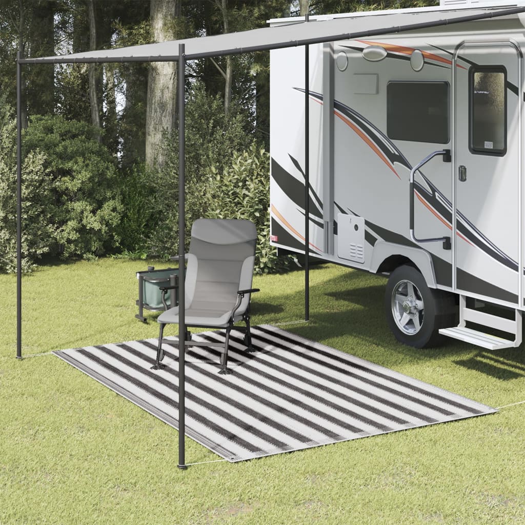 Tappeto da Tenda 250x300 cm Antracite e Bianco