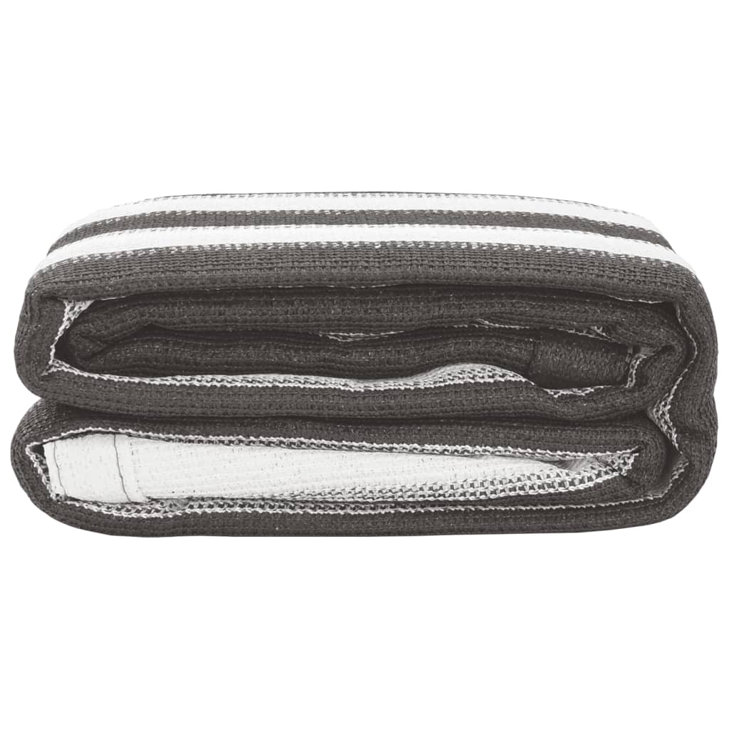 Tappeto da Tenda 250x400 cm Antracite e Bianco