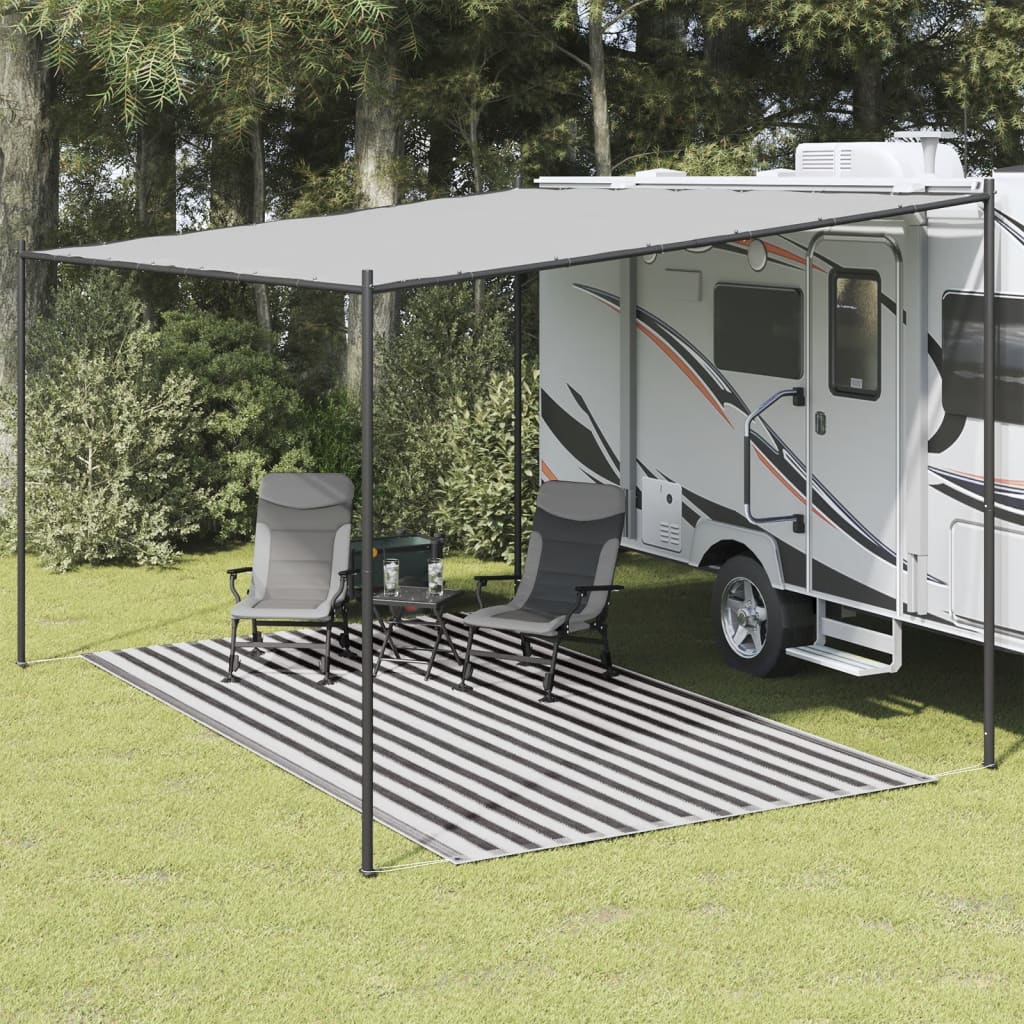 Tappeto da Tenda 250x450 cm Antracite e Bianco