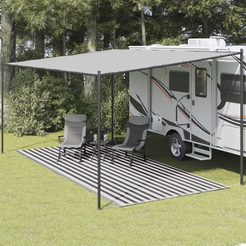 Tappeto da Tenda 250x600 cm Antracite e Bianco
