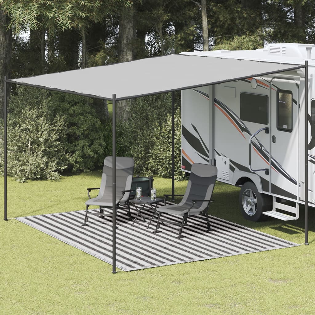 Tappeto da Tenda 300x400 cm Antracite e Bianco