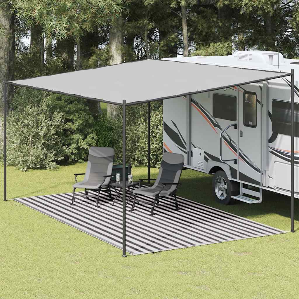 Tappeto da Tenda 300x600 cm Antracite e Bianco