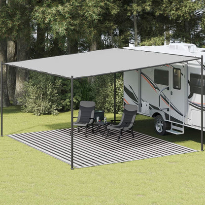 Tappeto da Tenda Antracite e Bianco 400x500 cm HDPE
