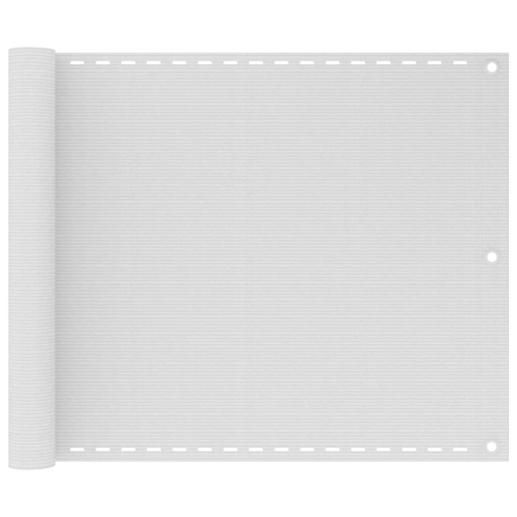 Paravento da Balcone Bianco 75x300 cm in HDPE