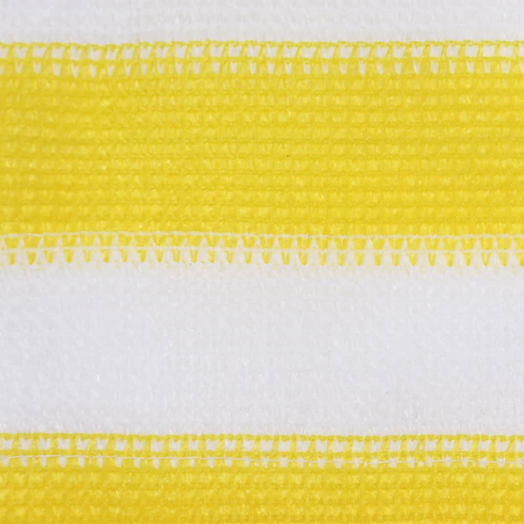 Paravento da Balcone Giallo e Bianco 90x500 cm in HDPE