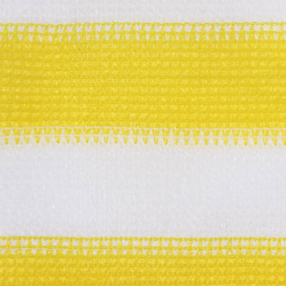 Paravento da Balcone Giallo e Bianco 90x500 cm in HDPE