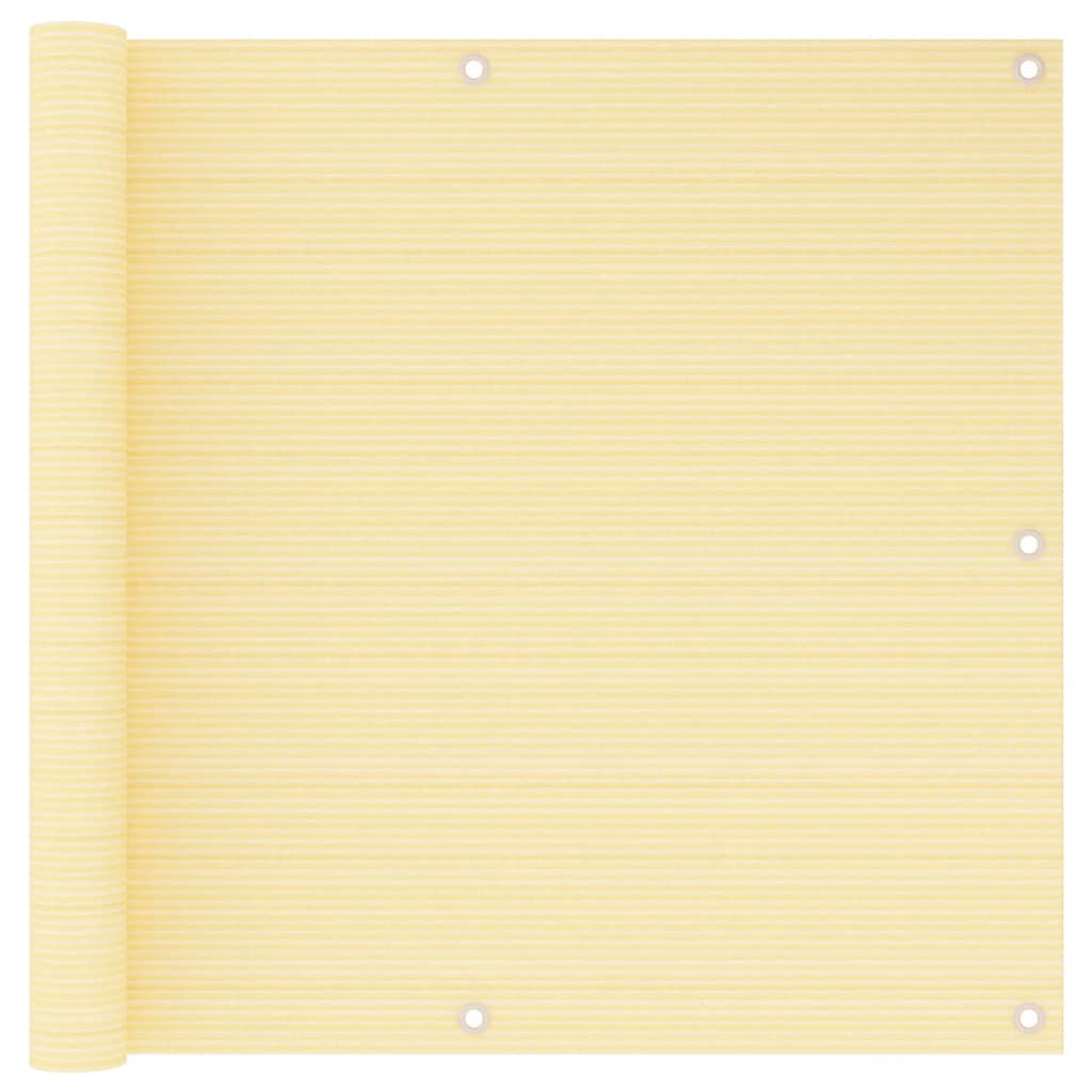 Schermo Frangivista per Balcone Beige 90x500 cm in HDPE