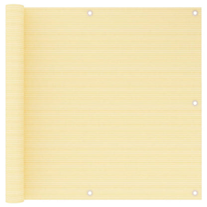 Schermo Frangivista per Balcone Beige 90x500 cm in HDPE