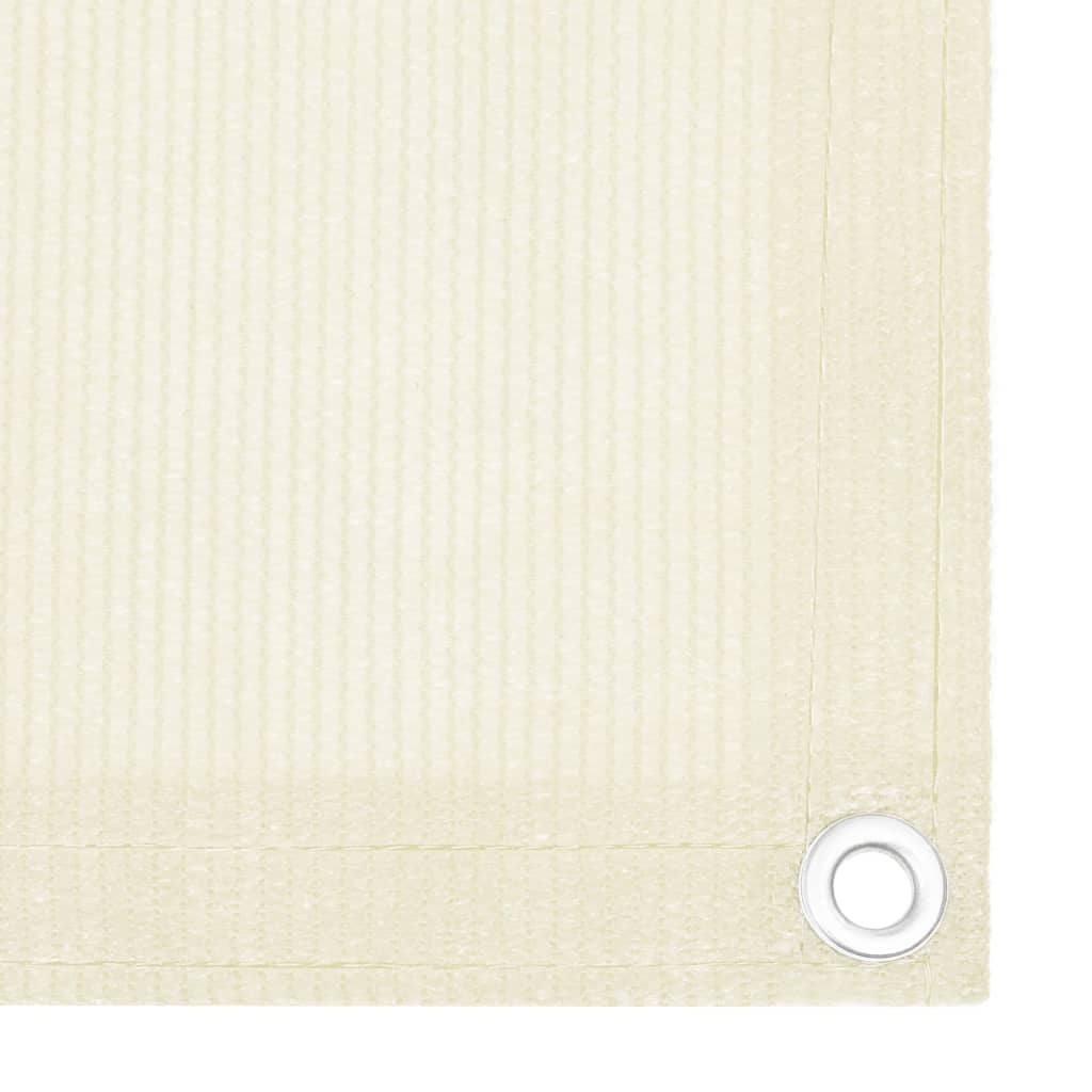 Schermo Frangivista per Balcone Crema 75x400 cm in HDPE