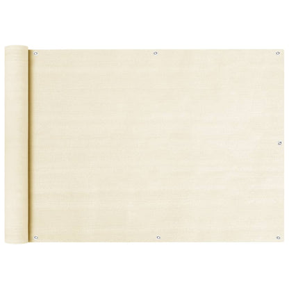 Schermo Frangivista per Balcone Crema 75x500 cm in HDPE