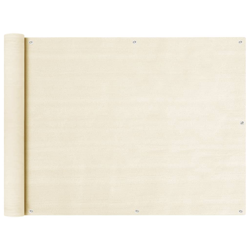 Schermo Frangivista per Balcone Crema 90x600 cm in HDPE