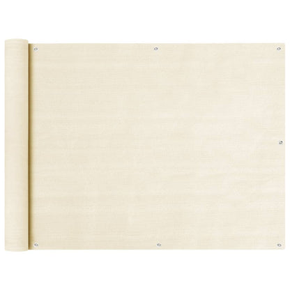 Schermo Frangivista per Balcone Crema 90x600 cm in HDPE