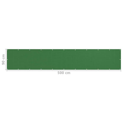 Schermo Frangivista per Balcone Verde Chiaro 90x500 cm in HDPE