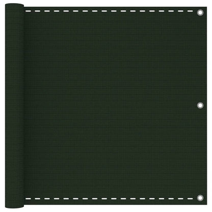 Schermo Frangivista per Balcone Verde Scuro 90x500 cm in HDPE