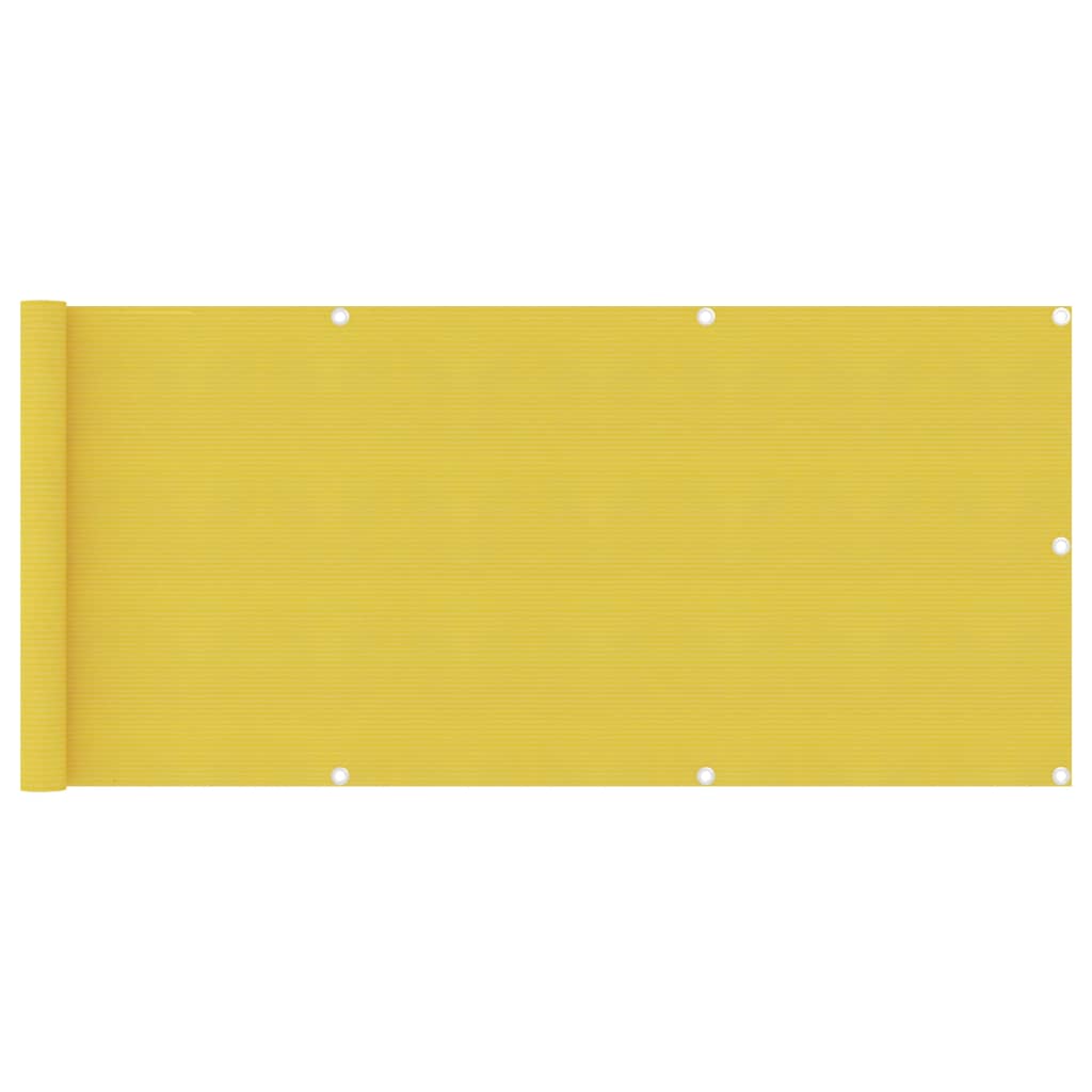 Paravento da Balcone Giallo 75x300 cm in HDPE