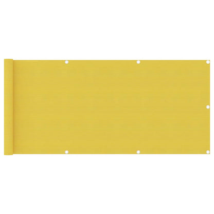 Paravento da Balcone Giallo 75x300 cm in HDPE