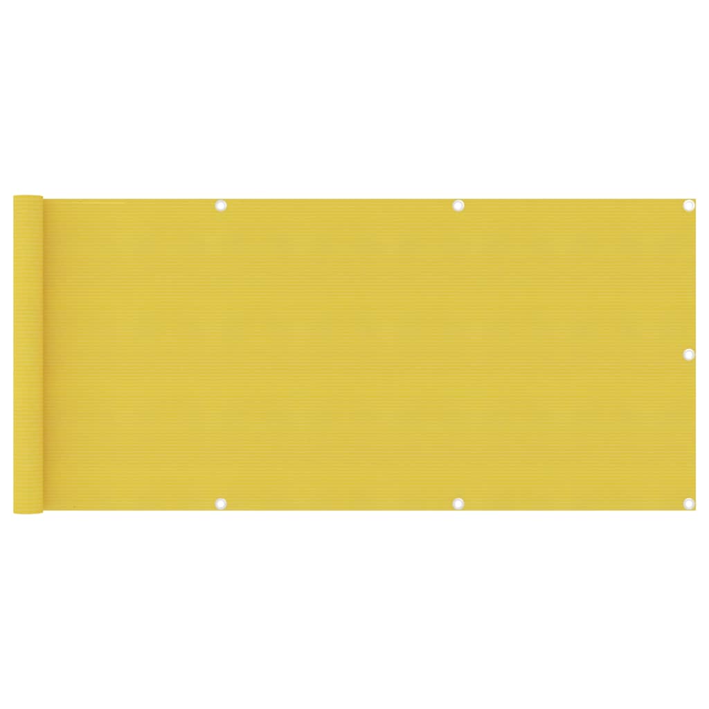 Schermo Frangivista per Balcone Giallo 75x500 cm in HDPE
