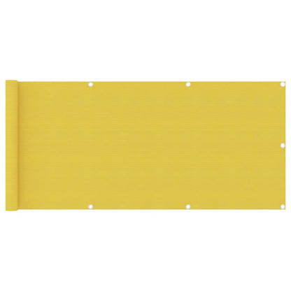 Schermo Frangivista per Balcone Giallo 75x500 cm in HDPE