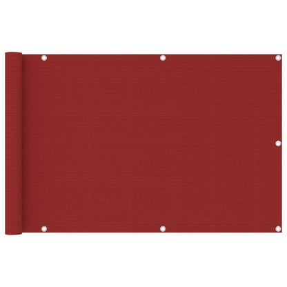 Paravento da Balcone Rosso 90x400 cm in HDPE
