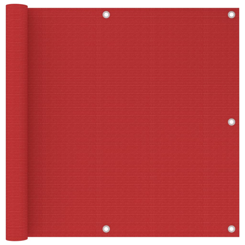 Schermo Frangivista per Balcone Rosso 90x500 cm in HDPE