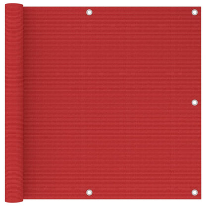 Schermo Frangivista per Balcone Rosso 90x500 cm in HDPE